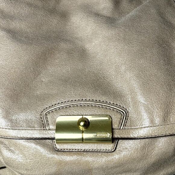 Coach Kristin Pinnacle Leather Shimmer Champagne Tan Tote Shoulder Bag 2013 - Picture 9 of 9